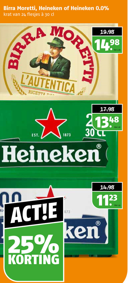 Heineken   krat bier folder aanbieding bij  Poiesz - details