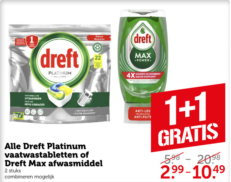 Dreft   afwasmiddel, vaatwasmiddel folder aanbieding bij  Coop - details