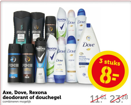 Dove   deodorant, douchegel folder aanbieding bij  Coop - details