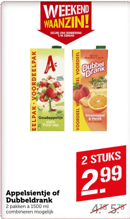 Dubbeldrank   fruitdrank folder aanbieding bij  Coop - details