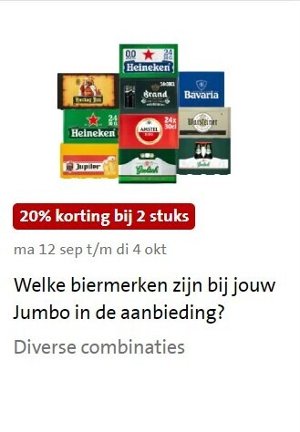 Jupiler   krat bier folder aanbieding bij  Jumbo - details