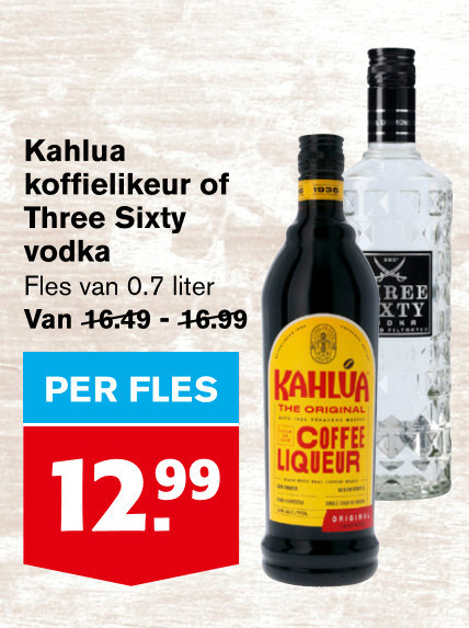 kahlua   likeur, wodka folder aanbieding bij  Hoogvliet - details