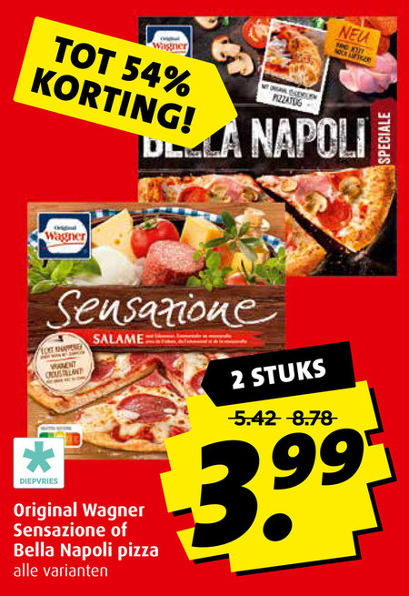 Wagner   diepvriespizza folder aanbieding bij  Boni - details