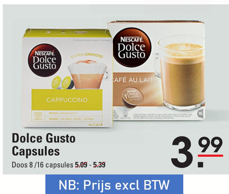 Nescafe   dolce gusto capsules folder aanbieding bij  Sligro - details