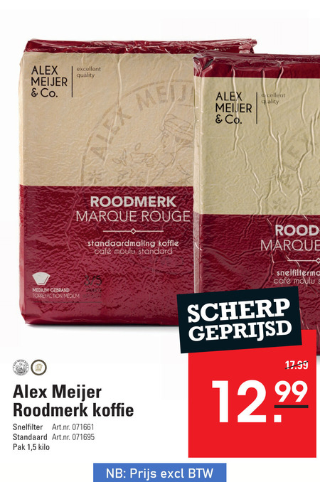 Alex Meijer   koffie folder aanbieding bij  Sligro - details