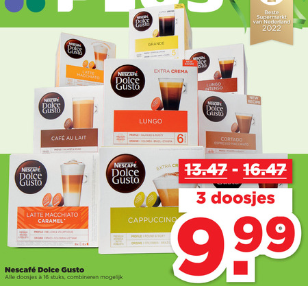 Nescafe   dolce gusto capsules folder aanbieding bij  Plus - details