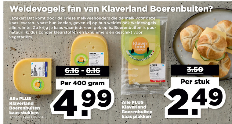 Klaverland   kaas, kaasplakken folder aanbieding bij  Plus - details