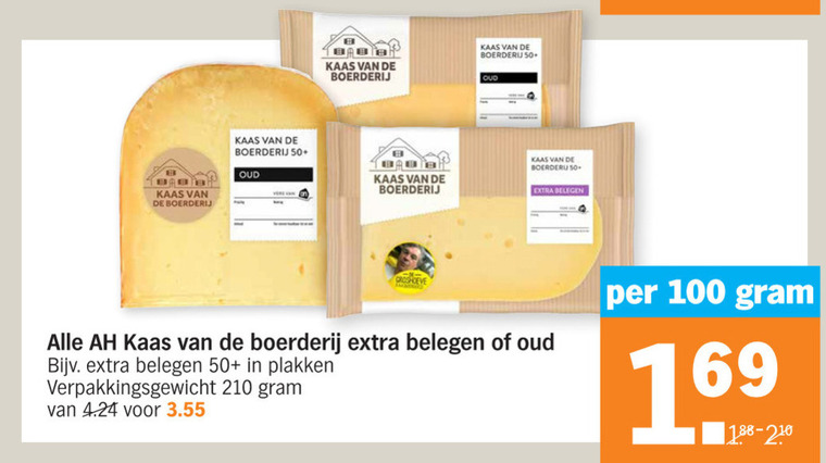 Boerenkaas   kaasplakken, kaas folder aanbieding bij  Albert Heijn - details