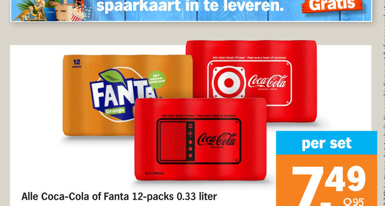 Fanta   cola, frisdrank folder aanbieding bij  Albert Heijn - details