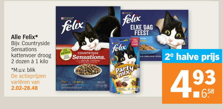 Felix   kattenvoer folder aanbieding bij  Albert Heijn - details