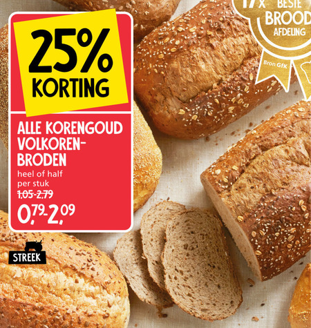 Korengoud   brood folder aanbieding bij  Jan Linders - details