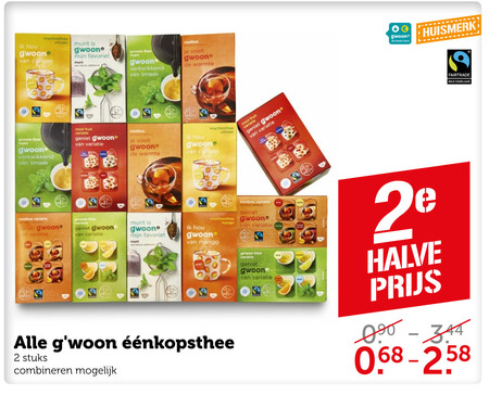 Gwoon   thee folder aanbieding bij  Coop - details