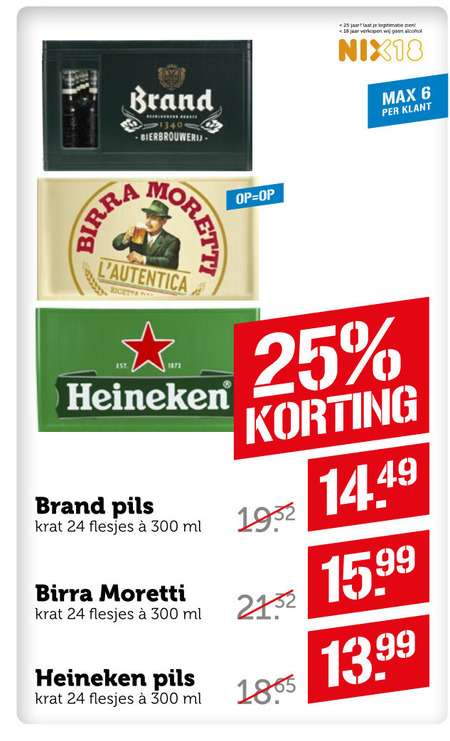 Heineken   krat bier folder aanbieding bij  Coop - details