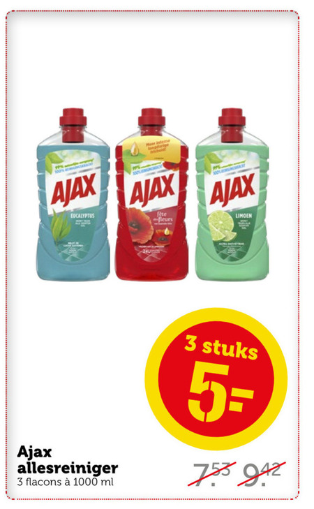 Ajax   allesreiniger folder aanbieding bij  Coop - details