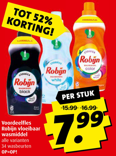 Robijn   wasmiddel folder aanbieding bij  Boni - details