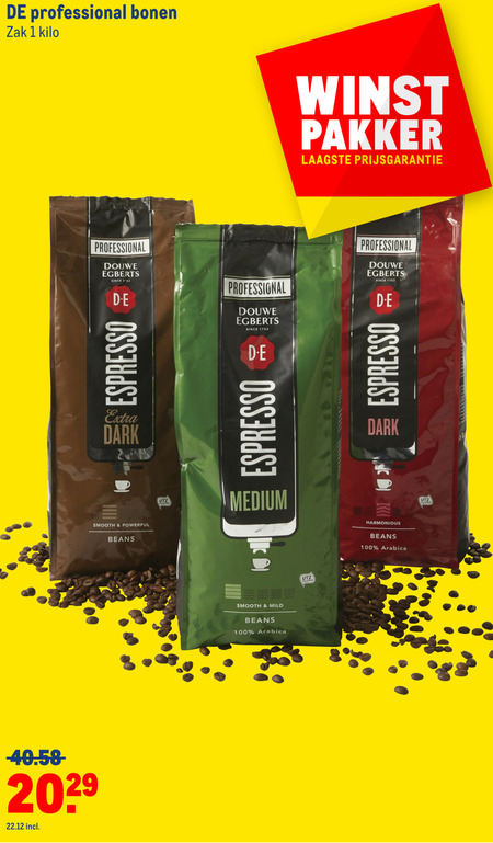 Douwe Egberts   koffiebonen folder aanbieding bij  Makro - details