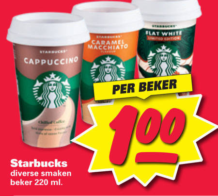 Starbucks   ijskoffie folder aanbieding bij  Nettorama - details