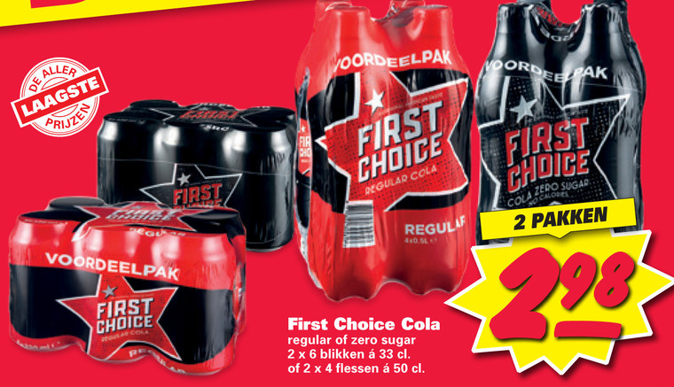 First Choice   cola folder aanbieding bij  Nettorama - details