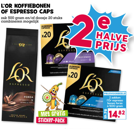 Douwe Egberts L Or   koffiebonen, koffiecups folder aanbieding bij  Boons Markt - details