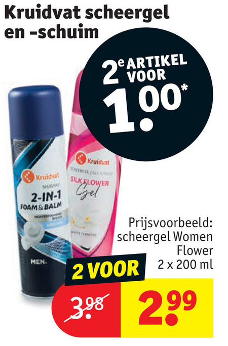 Kruidvat Huismerk   scheergel folder aanbieding bij  Kruidvat - details