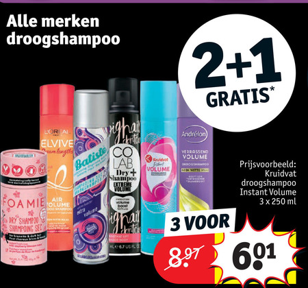 Alle merken   droogshampoo folder aanbieding bij  Kruidvat - details