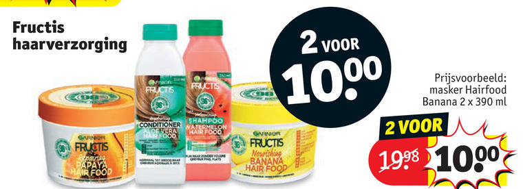 Garnier Fructis   conditioner, shampoo folder aanbieding bij  Kruidvat - details