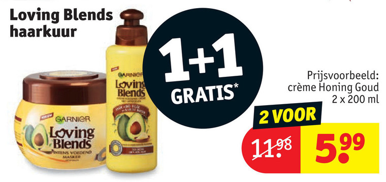 Garnier Loving Blends   haarmasker folder aanbieding bij  Kruidvat - details