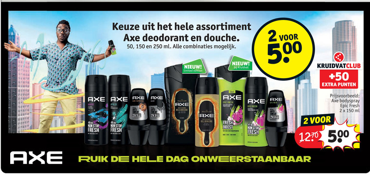 Axe   deodorant, douchegel folder aanbieding bij  Kruidvat - details