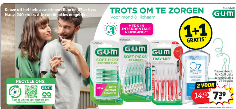 G.U.M.   interdentale ragers folder aanbieding bij  Kruidvat - details