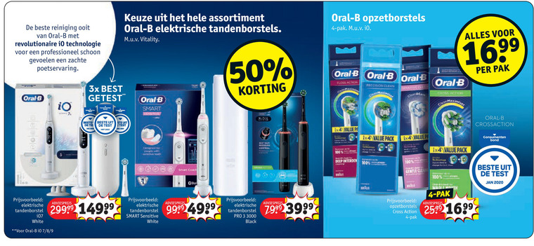 Recensent Mijnenveld gastheer Braun Oral-B opzetborstel, electrische tandenborstel folder aanbieding bij  Kruidvat - details