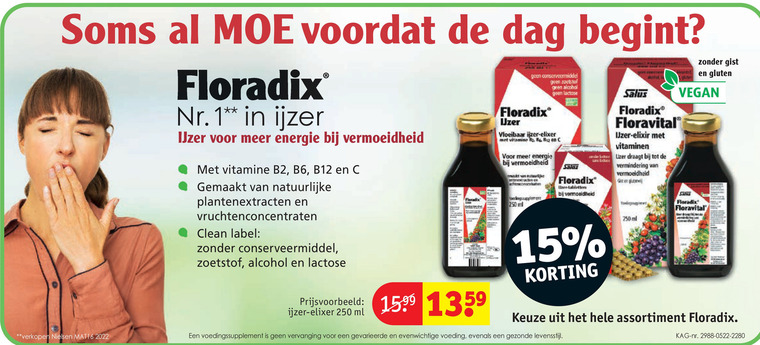 Floradix   voedingssupplement folder aanbieding bij  Kruidvat - details