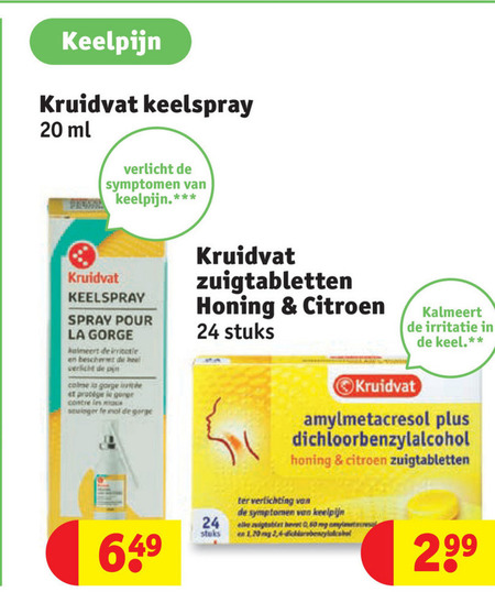 Kruidvat Huismerk   keelpastilles folder aanbieding bij  Kruidvat - details