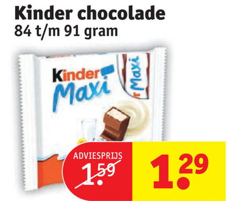 Kinder   chocolade folder aanbieding bij  Kruidvat - details