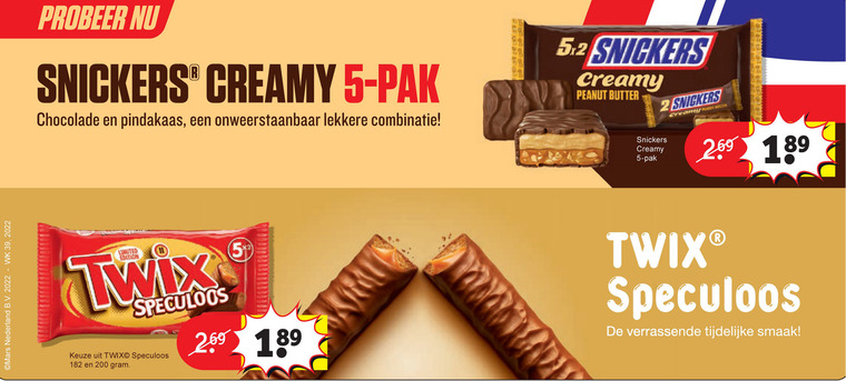 Snickers   chocolade folder aanbieding bij  Kruidvat - details