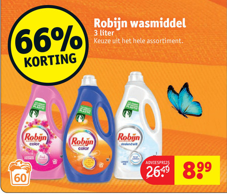 Robijn   wasmiddel folder aanbieding bij  Kruidvat - details