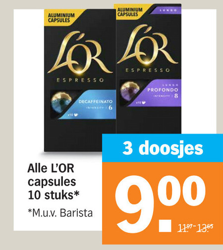 Douwe Egberts L Or   koffiecups folder aanbieding bij  Albert Heijn - details