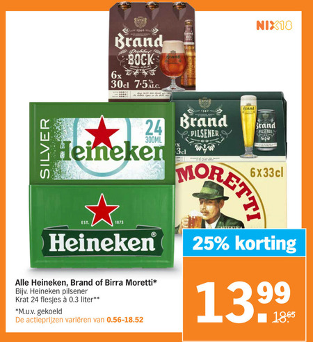 Heineken   krat bier, blikje bier folder aanbieding bij  Albert Heijn - details