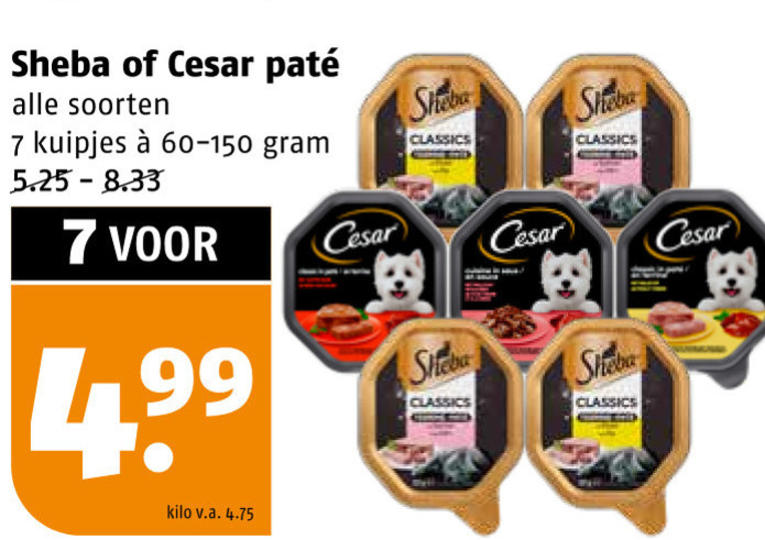 Sheba   hondenvoer, kattenvoer folder aanbieding bij  Poiesz - details