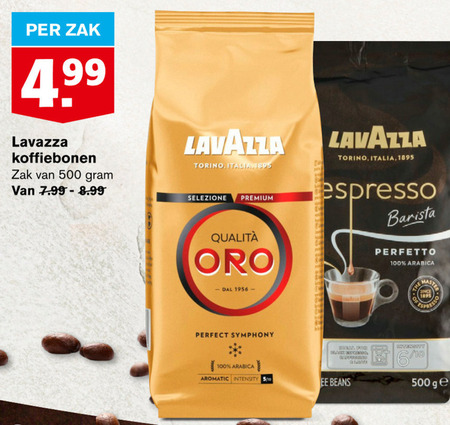 Lavazza   koffiebonen folder aanbieding bij  Hoogvliet - details