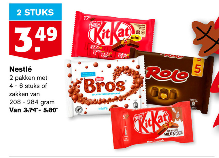 Rolo   mini chocoladerepen, chocoladereep folder aanbieding bij  Hoogvliet - details