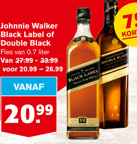 Johnnie Walker   whisky folder aanbieding bij  Hoogvliet - details