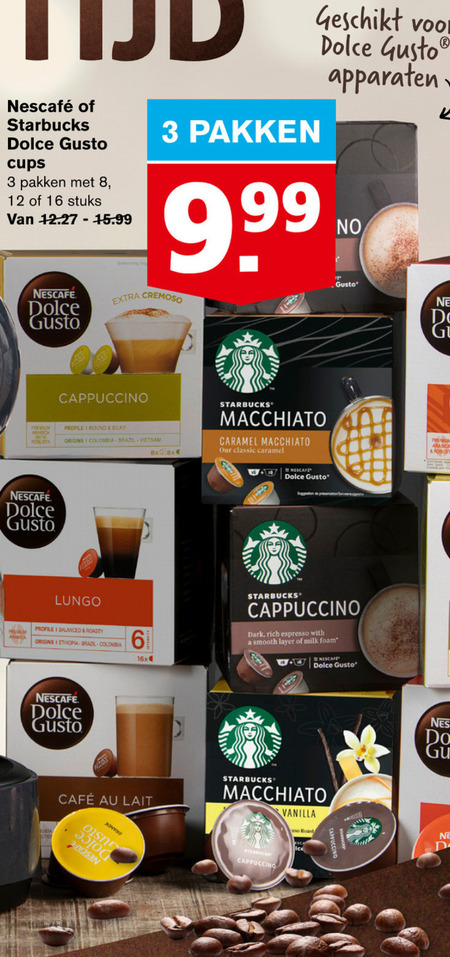 Starbucks   dolce gusto capsules folder aanbieding bij  Hoogvliet - details