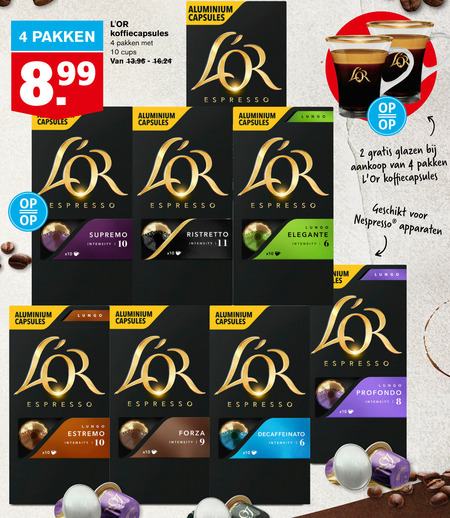 Douwe Egberts L Or   koffiecups folder aanbieding bij  Hoogvliet - details