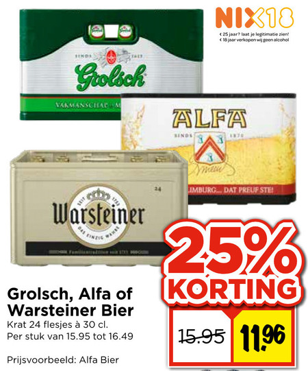 Alfa   krat bier folder aanbieding bij  Vomar - details