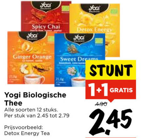 Yogi Tea   thee folder aanbieding bij  Vomar - details