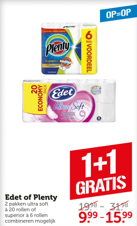 Edet   toiletpapier, keukenpapier folder aanbieding bij  Coop - details