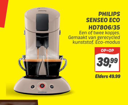 Philips   koffiepadmachine folder aanbieding bij  Dekamarkt - details