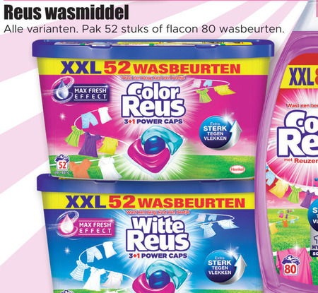 Witte Reus   wasmiddel folder aanbieding bij  Dirk - details