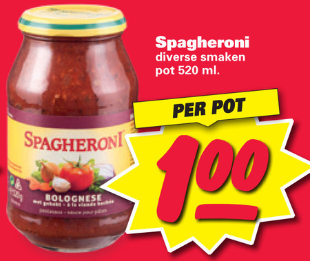 Spagheroni   pastasaus folder aanbieding bij  Nettorama - details