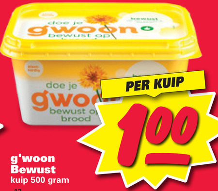 Gwoon   margarine folder aanbieding bij  Nettorama - details